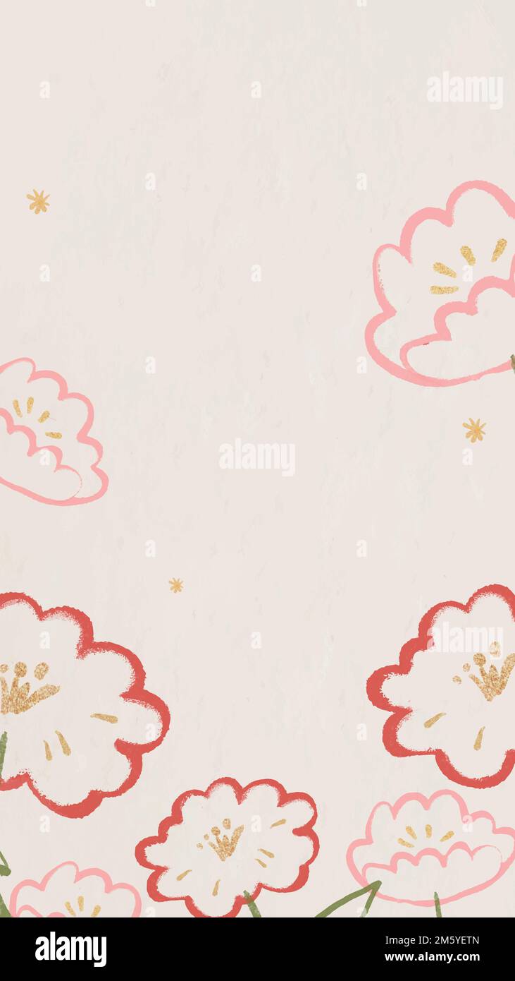Chinese National Day flower border frame vector Stock Vector