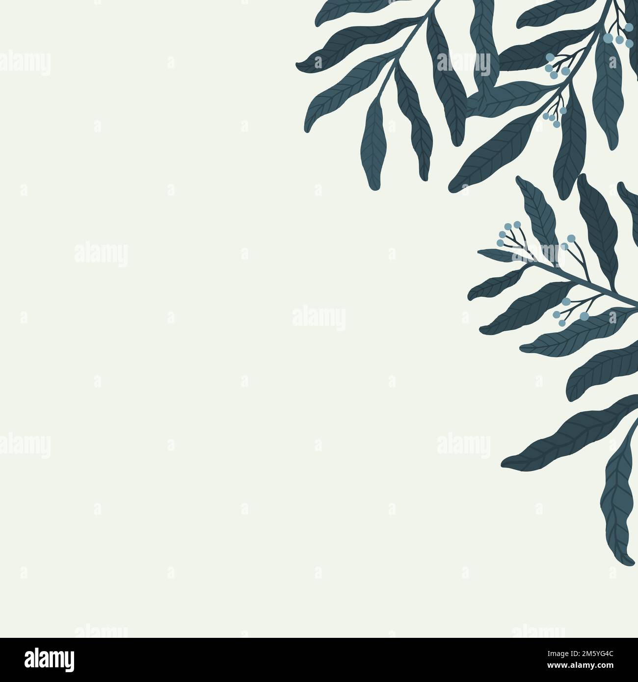 Botanical leafy copy space social ads template vector Stock Vector