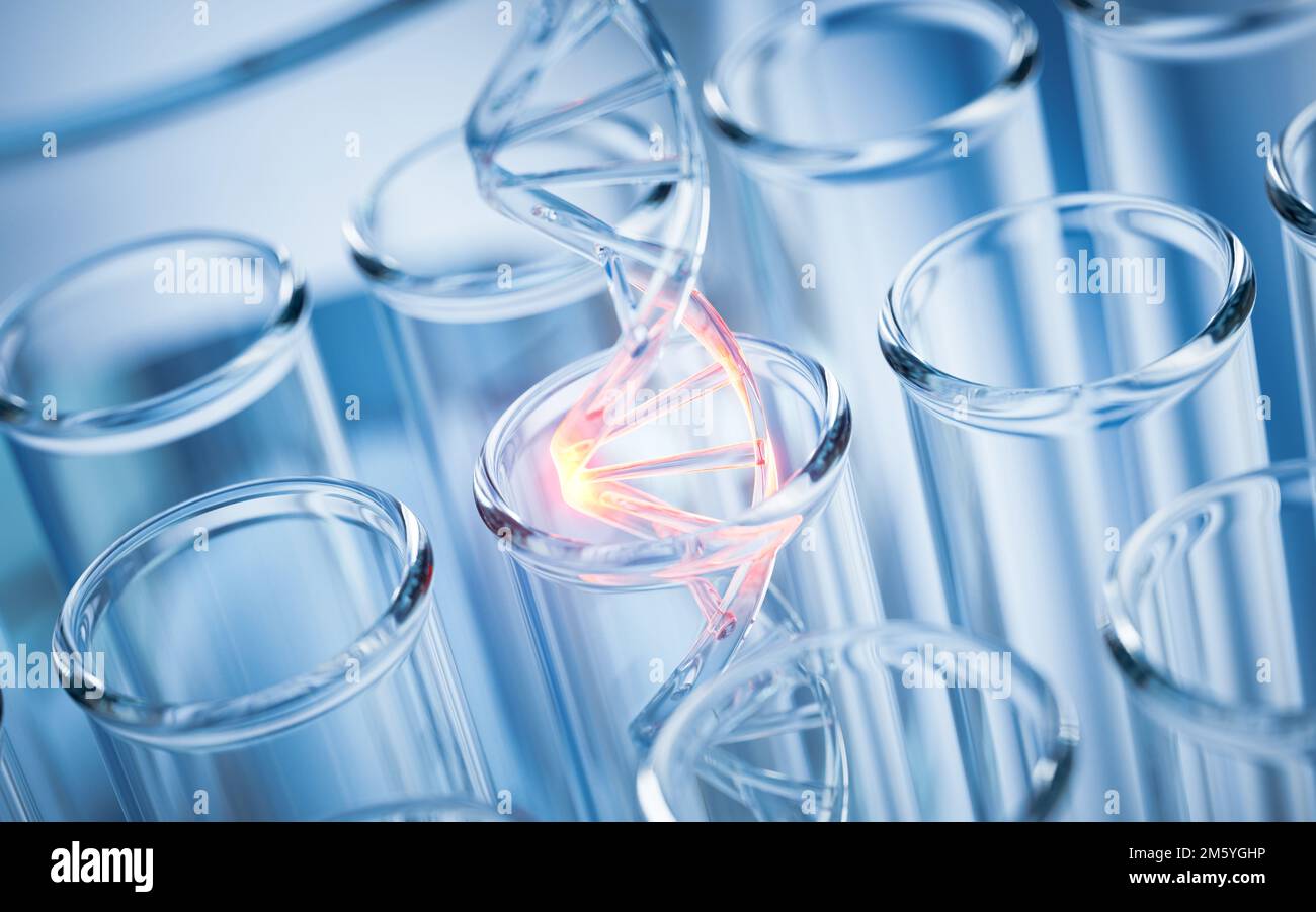 Chemical glassware in the laboratory, 3d rendering. Digital drawing ...