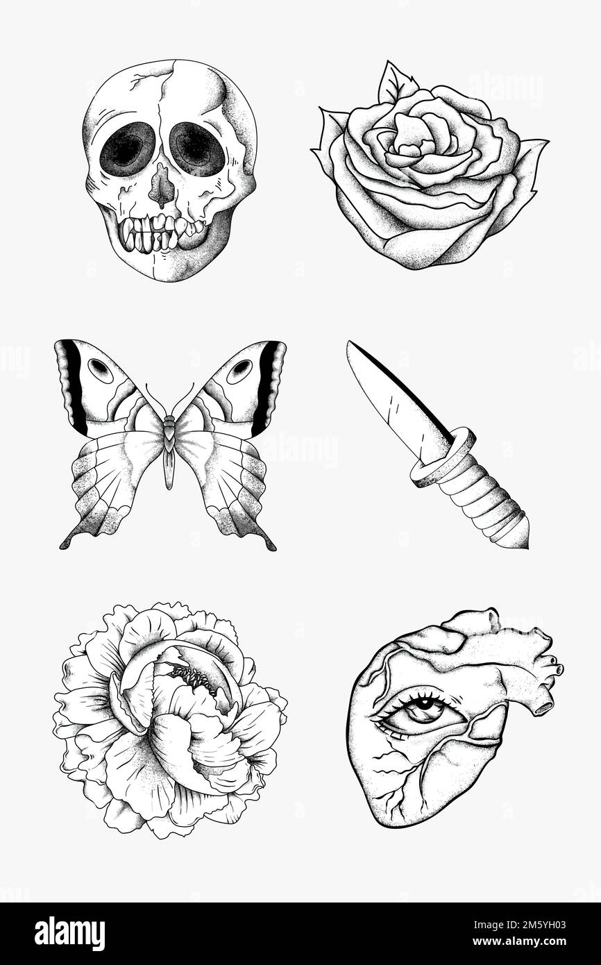 Tooth tattoo Stock Vector Images - Page 3 - Alamy