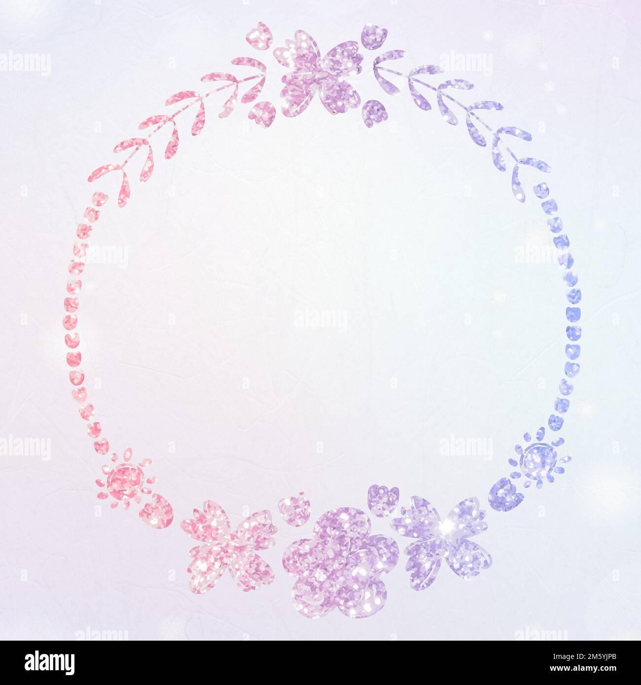 Vector floral wreath glitter border Stock Vector Image & Art - Alamy