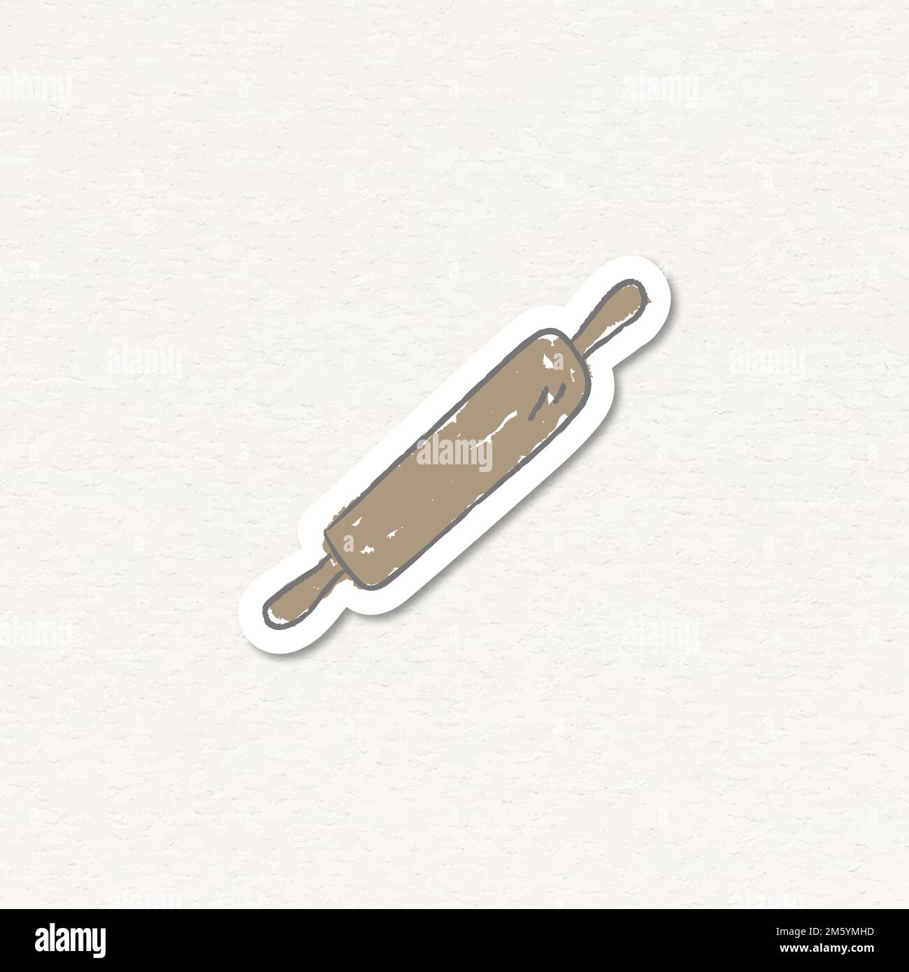 Doodle rolling pin sticker vector Stock Vector Image & Art Alamy