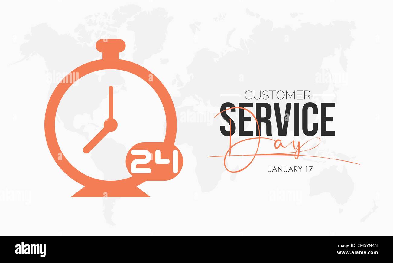 Vector illustration design concept of Customer Service Day observed on