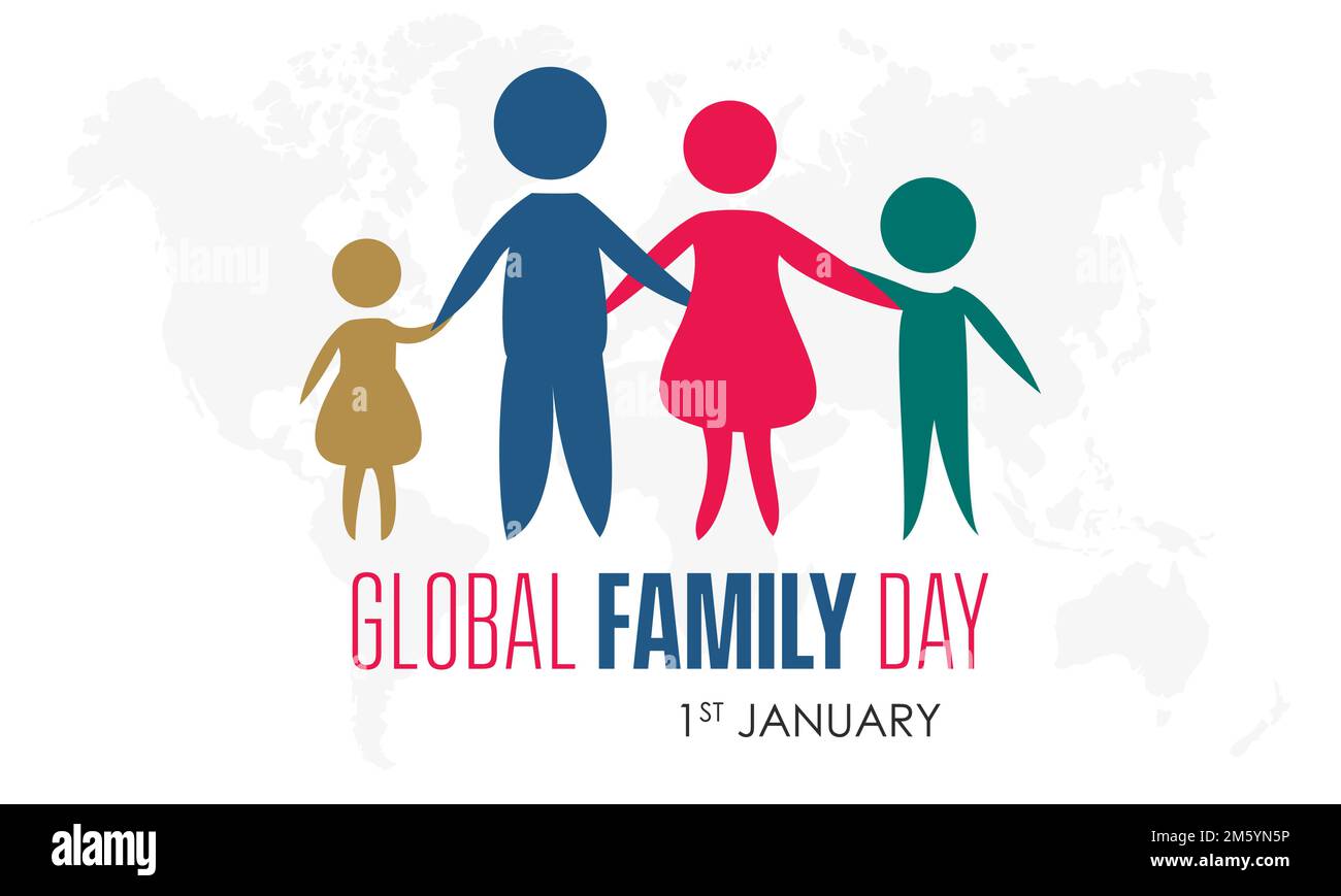 Vector illustration design concept of Global Family Day observed on