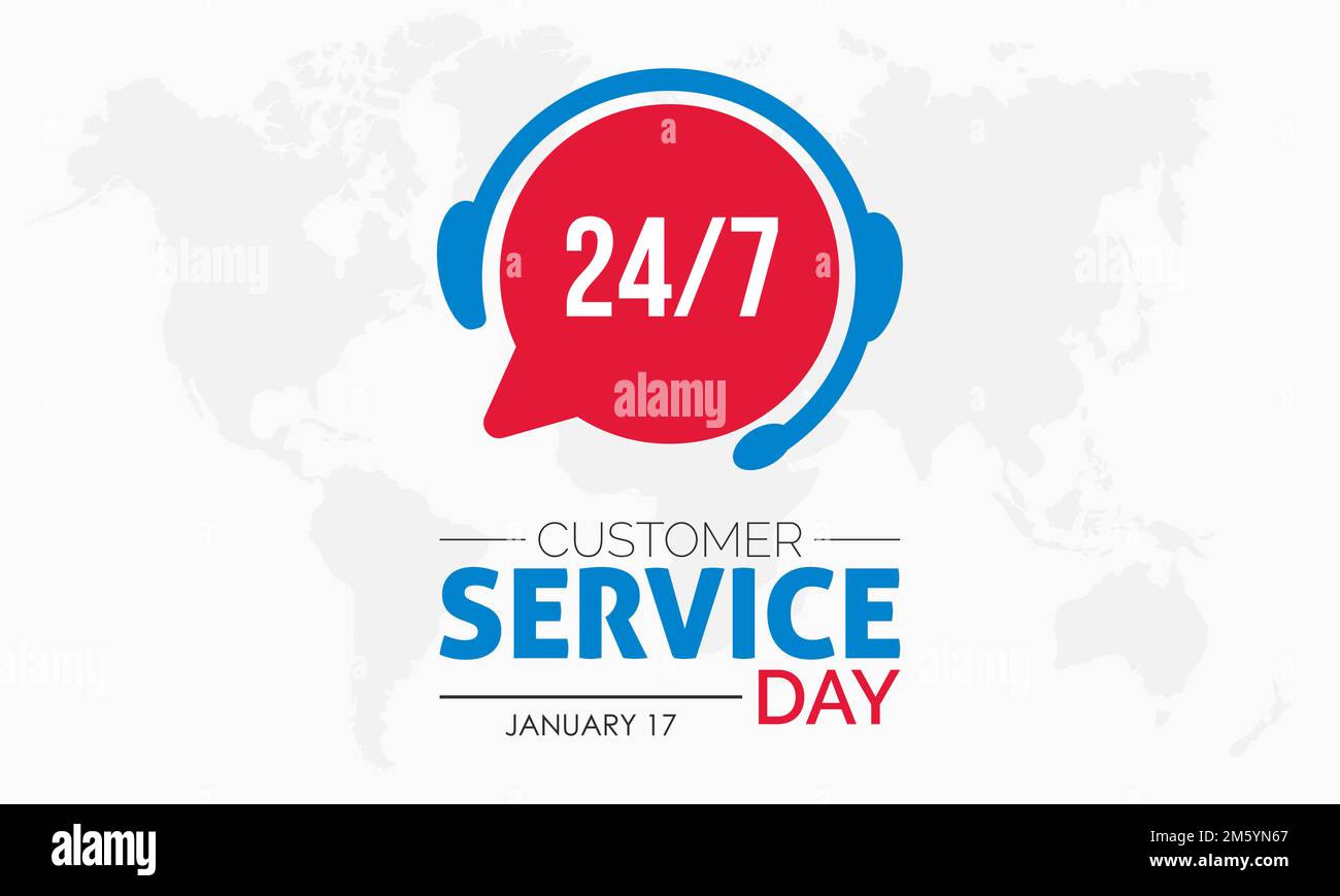 Vector illustration design concept of Customer Service Day observed on