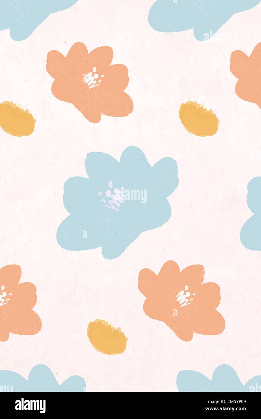 Floral pattern background vector hand drawn Stock Vector Image & Art ...