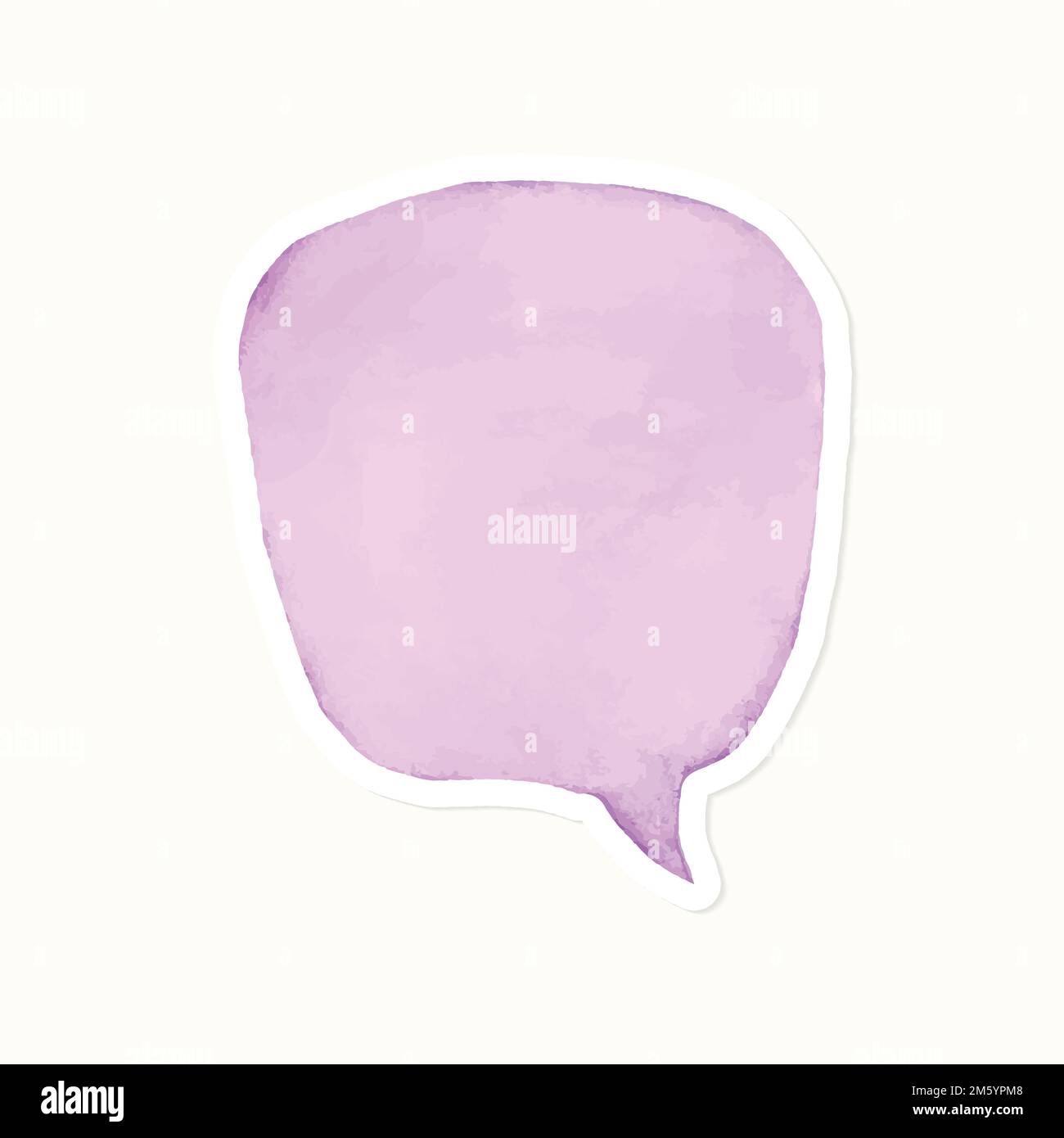 Hand drawn purple speech bubble sticker vector Stock Vector Image & Art ...