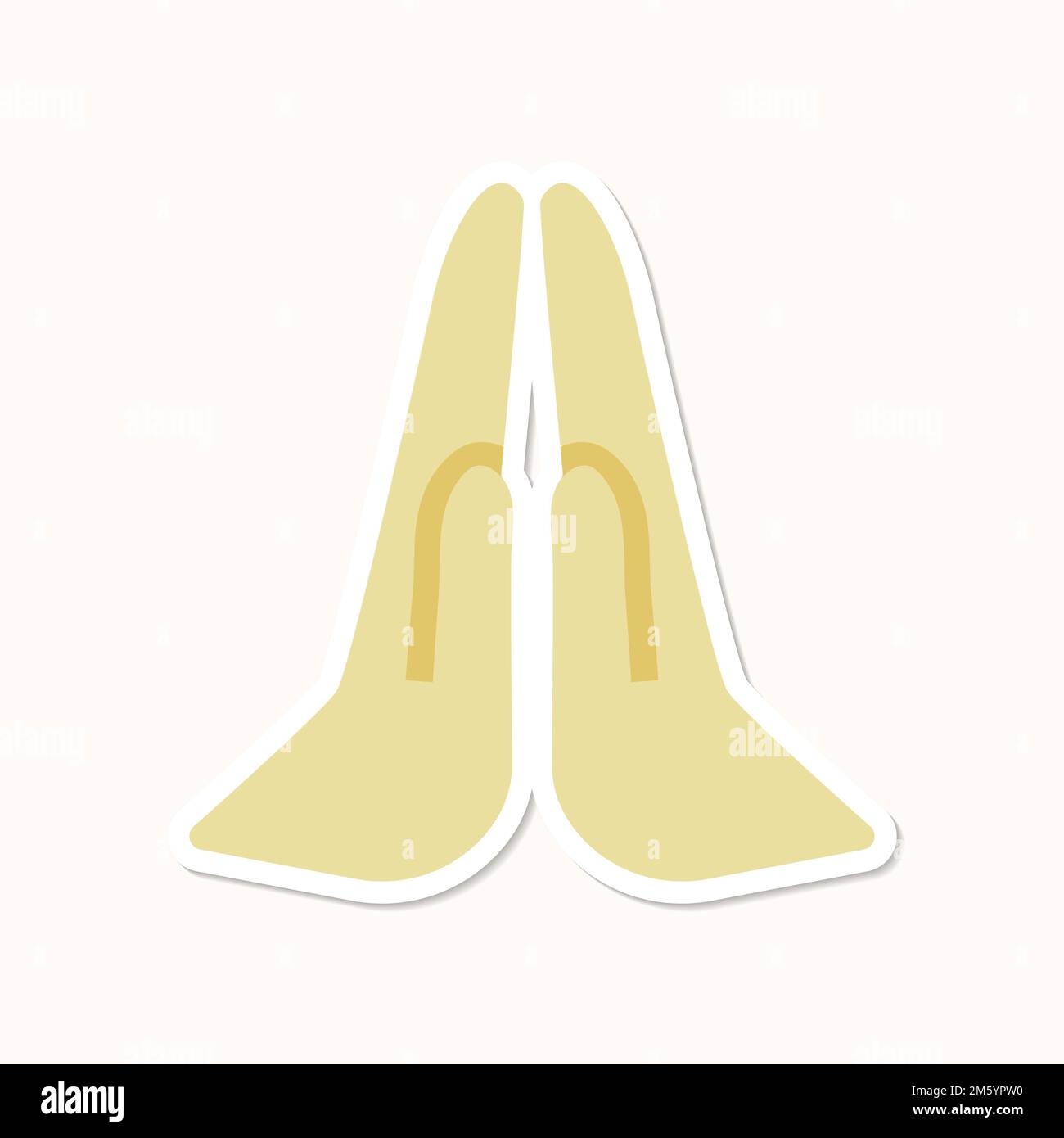 Praying hands symbol sticker vector Stock Vector Image & Art - Alamy