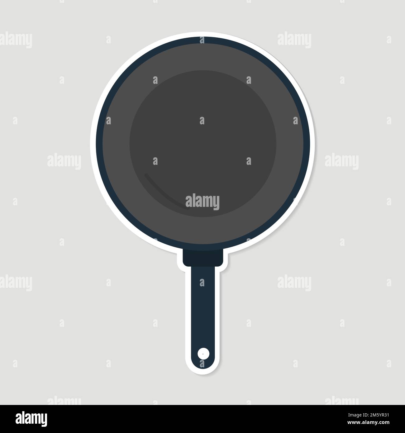 Vector pan kitchen equipment sticker clipart Stock Vector Image & Art ...