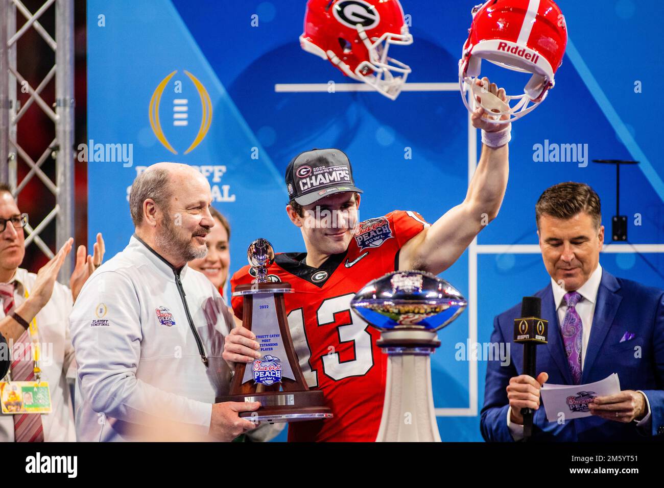 Atlanta, GA, USA. 1st Jan, 2023. Bulldogs quarterback Stetson