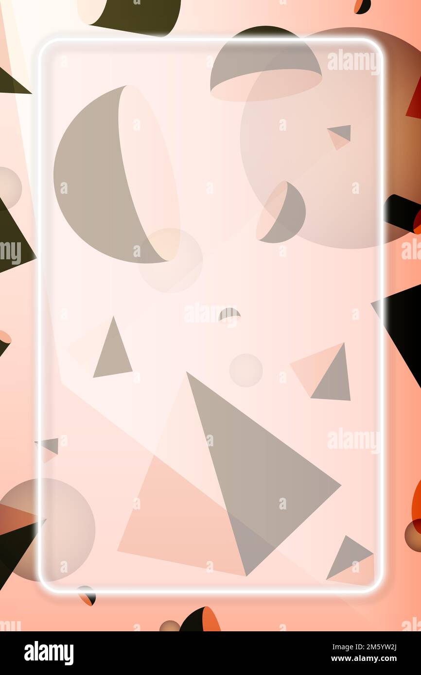 Frame on a pink geomtrical pattern vector Stock Vector