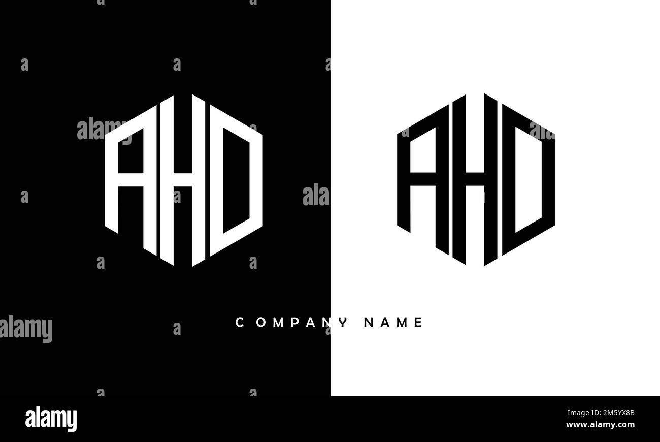 AHD,  DHA Abstract Letters Logo Monogram Stock Vector