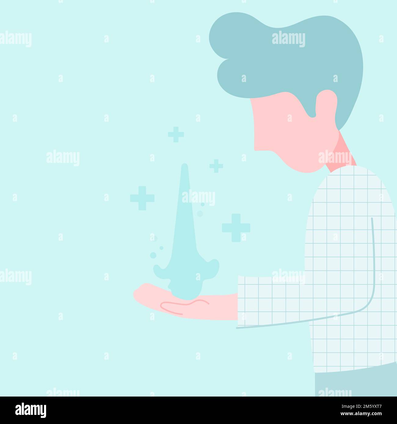 Man washing his hands character vector Stock Vector Image & Art - Alamy