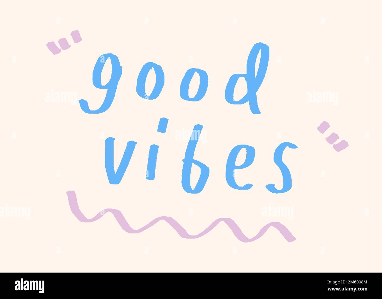 Good vibes doodle typography on a beige background vector Stock Vector ...