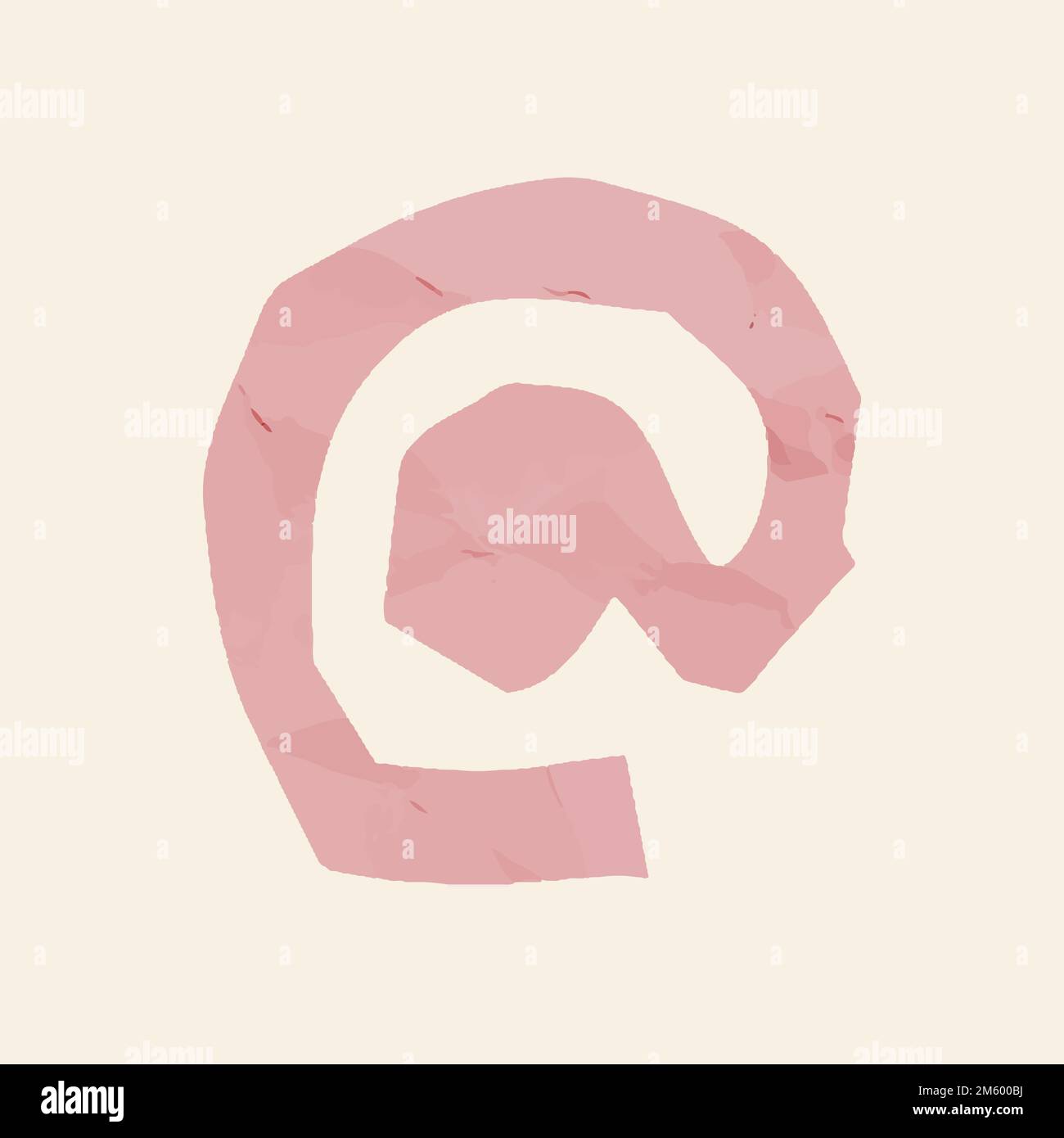 At sign paper cut symbol vector Stock Vector Image & Art - Alamy