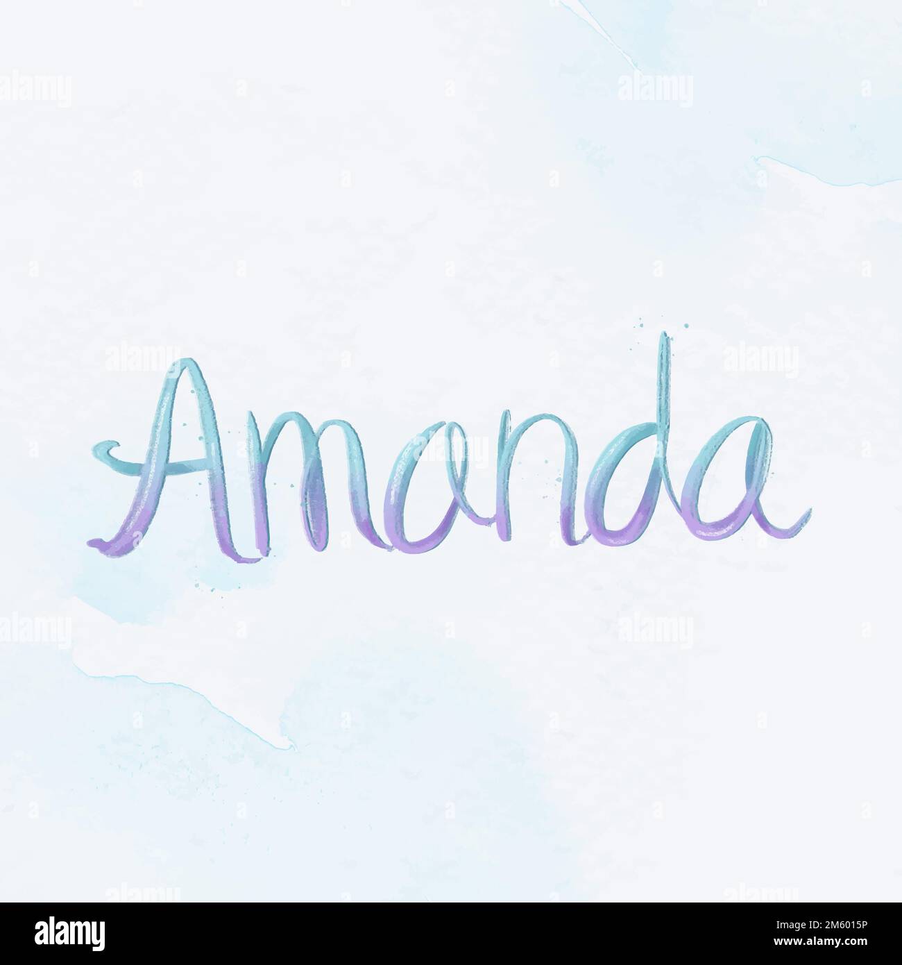 Amanda two tone vector name typography Stock Vector