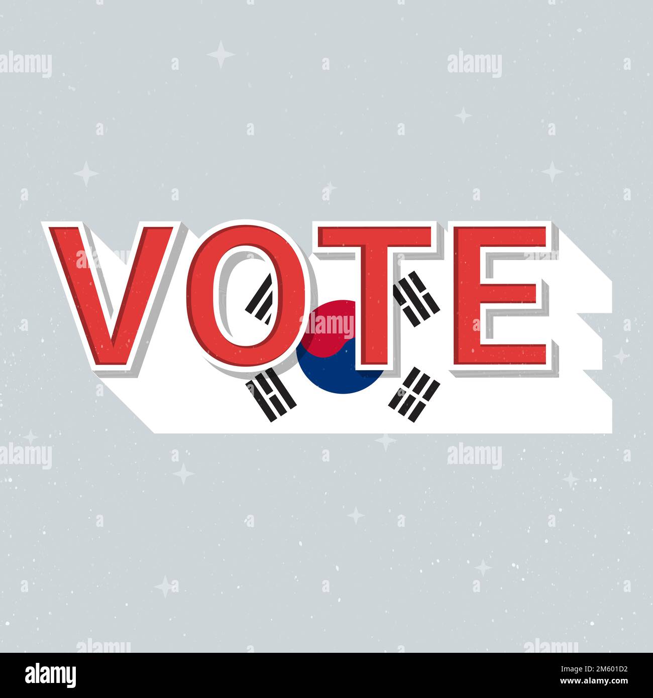 South korea election vote text vector democracy stock vector image