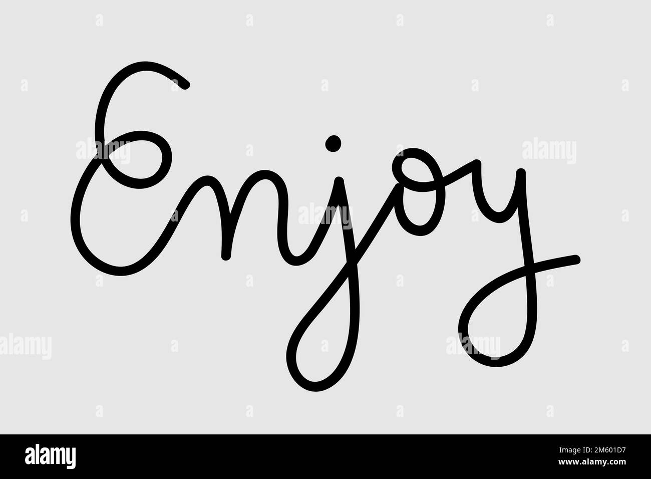 Black enjoy calligraphy text vector typography Stock Vector