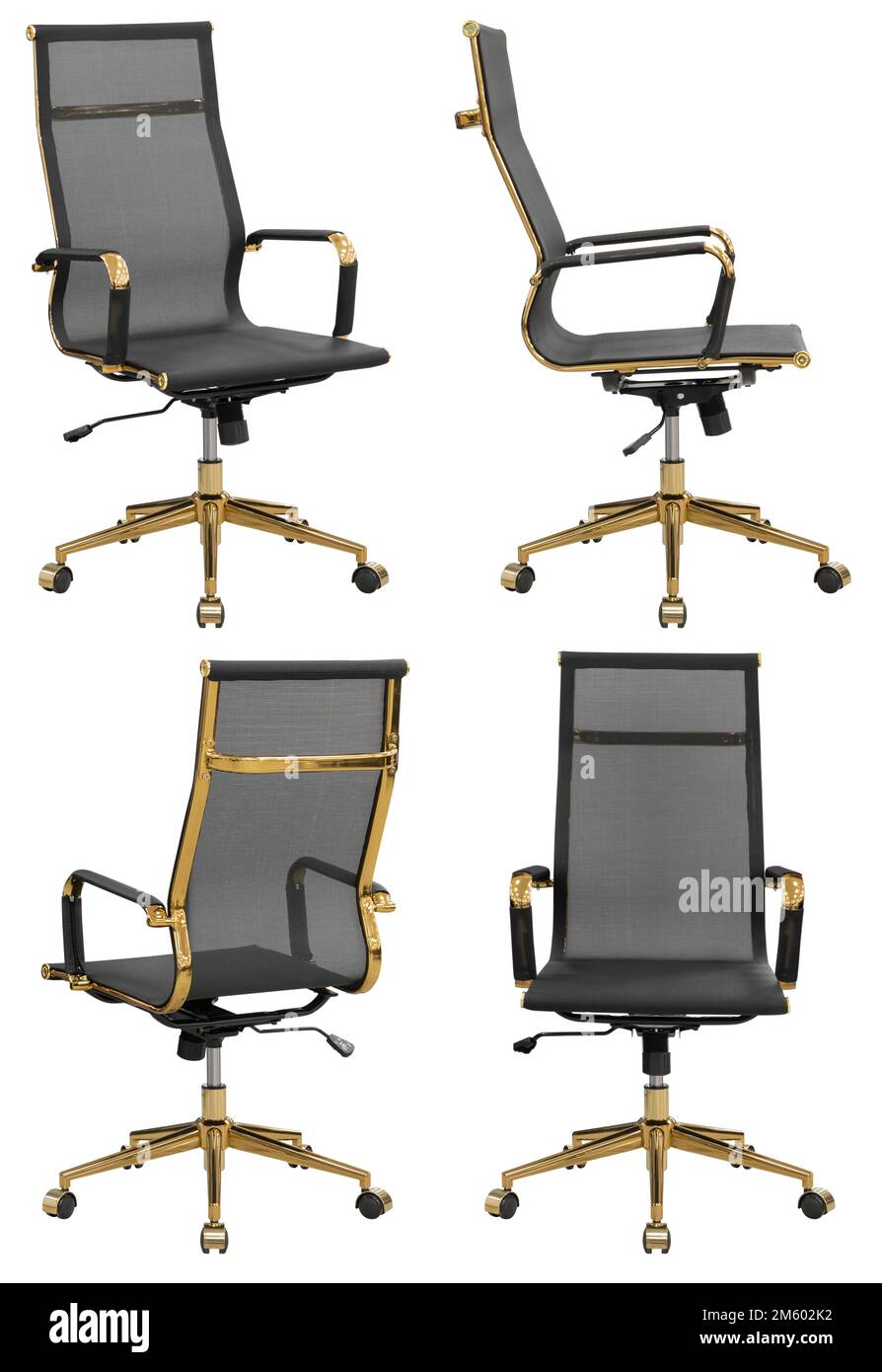 Office computer chair. Isolated from the background. View from different sides Stock Photo