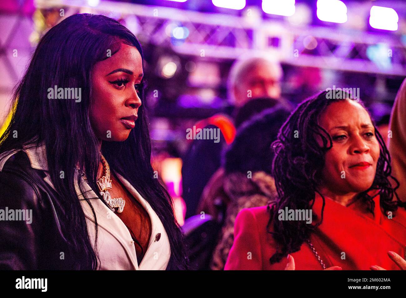 New York, United States. 01st Jan, 2023. Rapper Remy Ma gives an ...