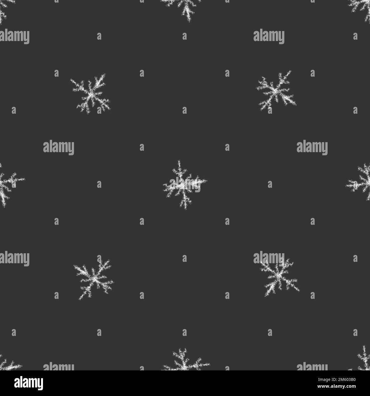 Hand Drawn Snowflakes Christmas Seamless Pattern. Subtle Flying Snow ...