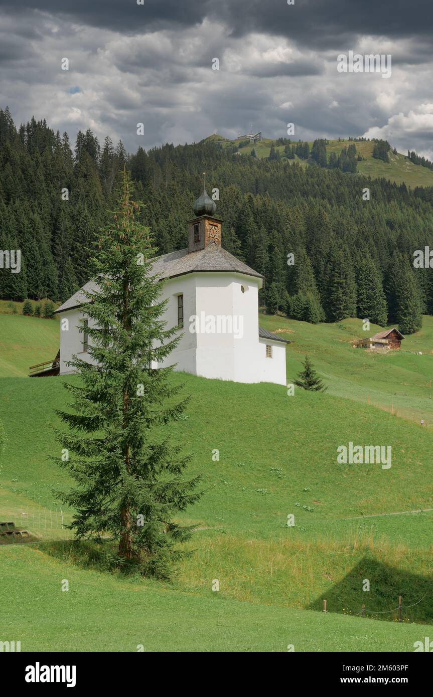 Chapel of Baad in Kleinwalsertal,Vorarlberg,Austria Stock Photo