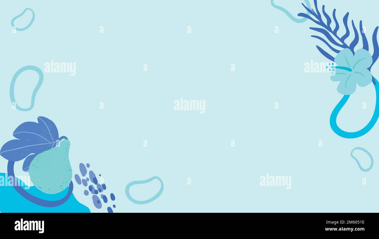 Pear fruit frame on a sky blue background design vector Stock Vector