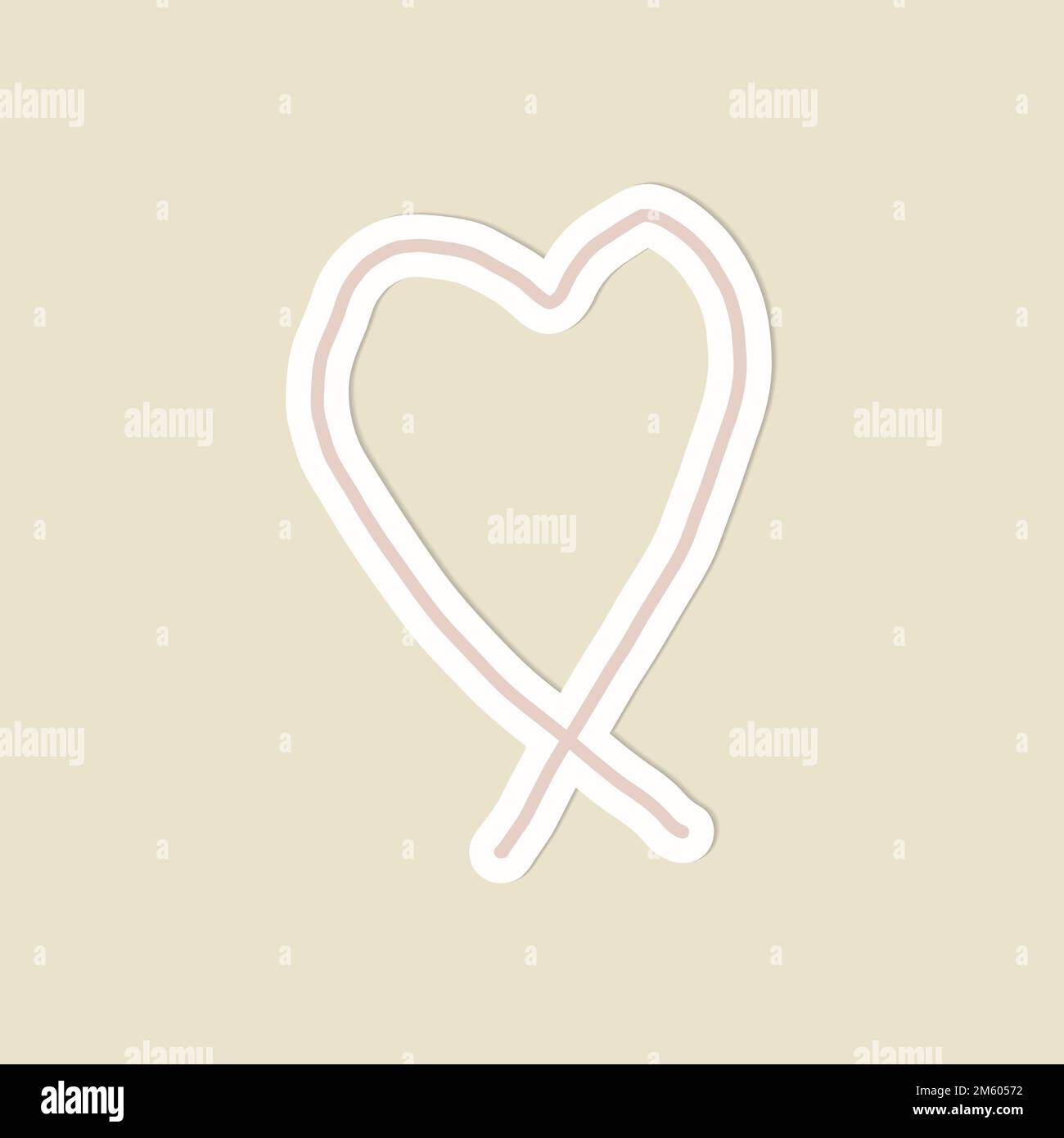 Pink heart shape sticker vector Stock Vector Image & Art - Alamy