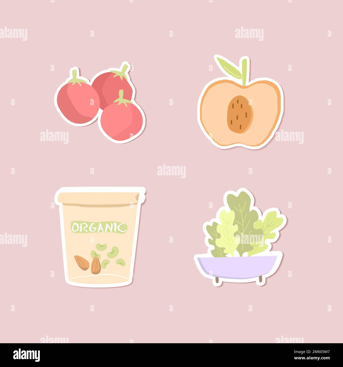 Organic food collection vector Stock Vector Image & Art - Alamy