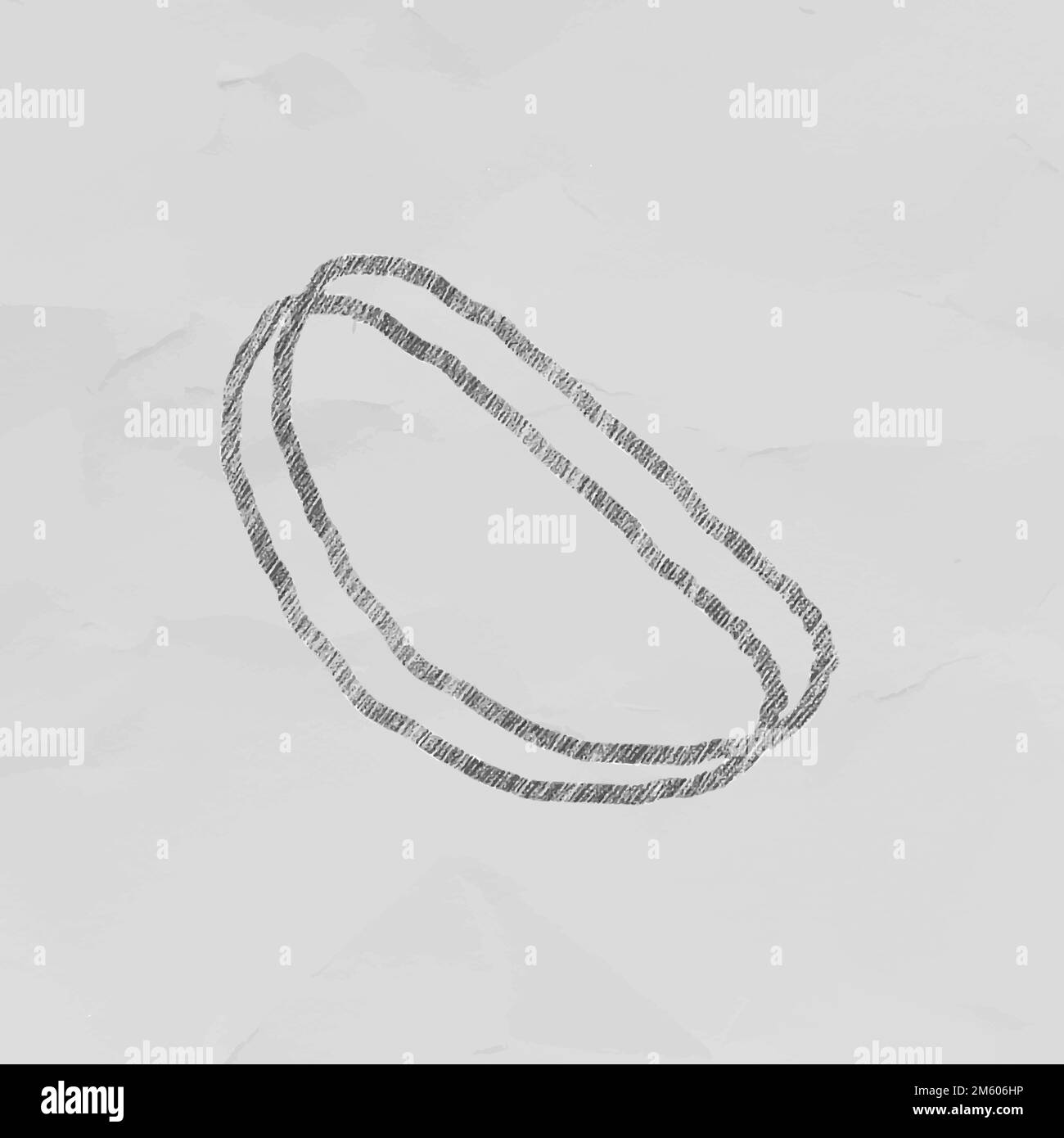 Oval strokes design element on wrinkled paper background vector Stock Vector