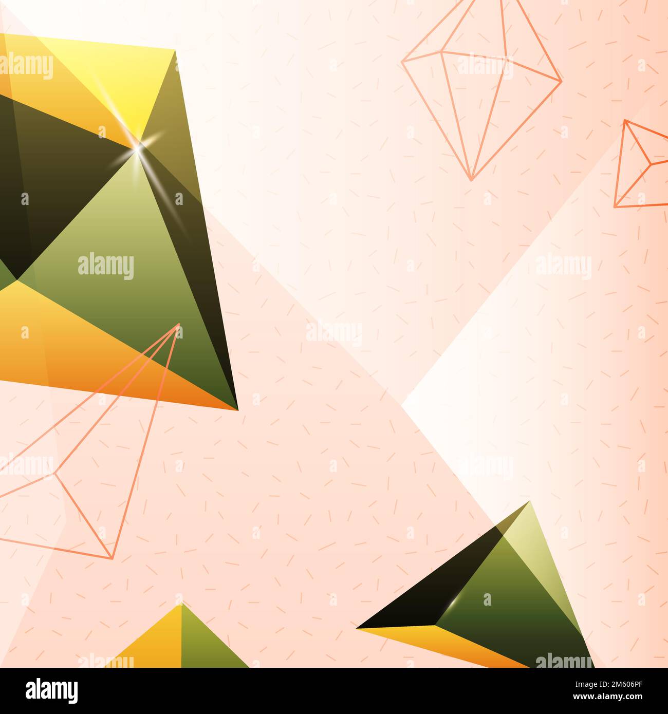 Retro green geometrical shape patterned banner vector Stock Vector