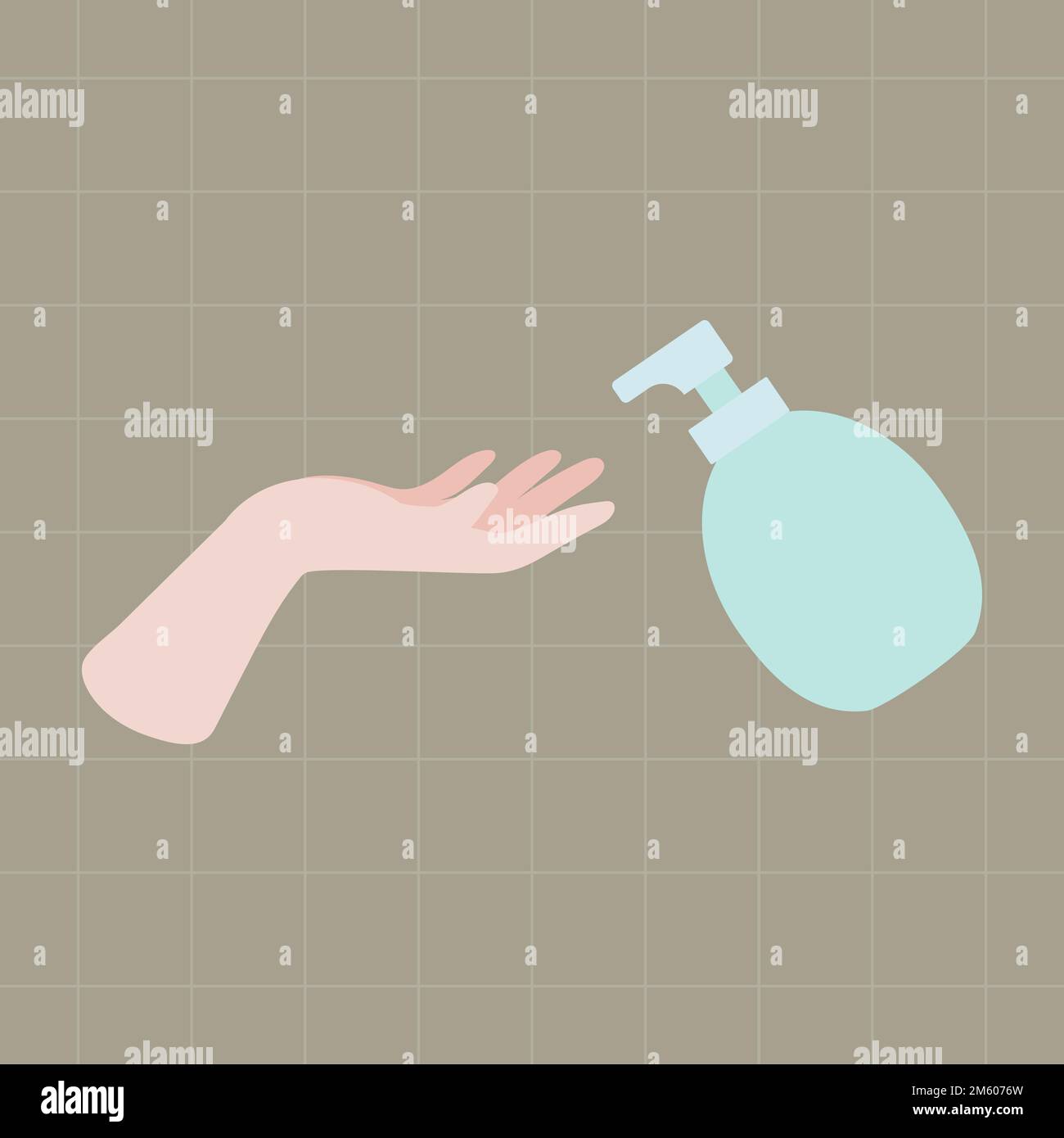 Wash hands with soap and water vector Stock Vector Image & Art - Alamy