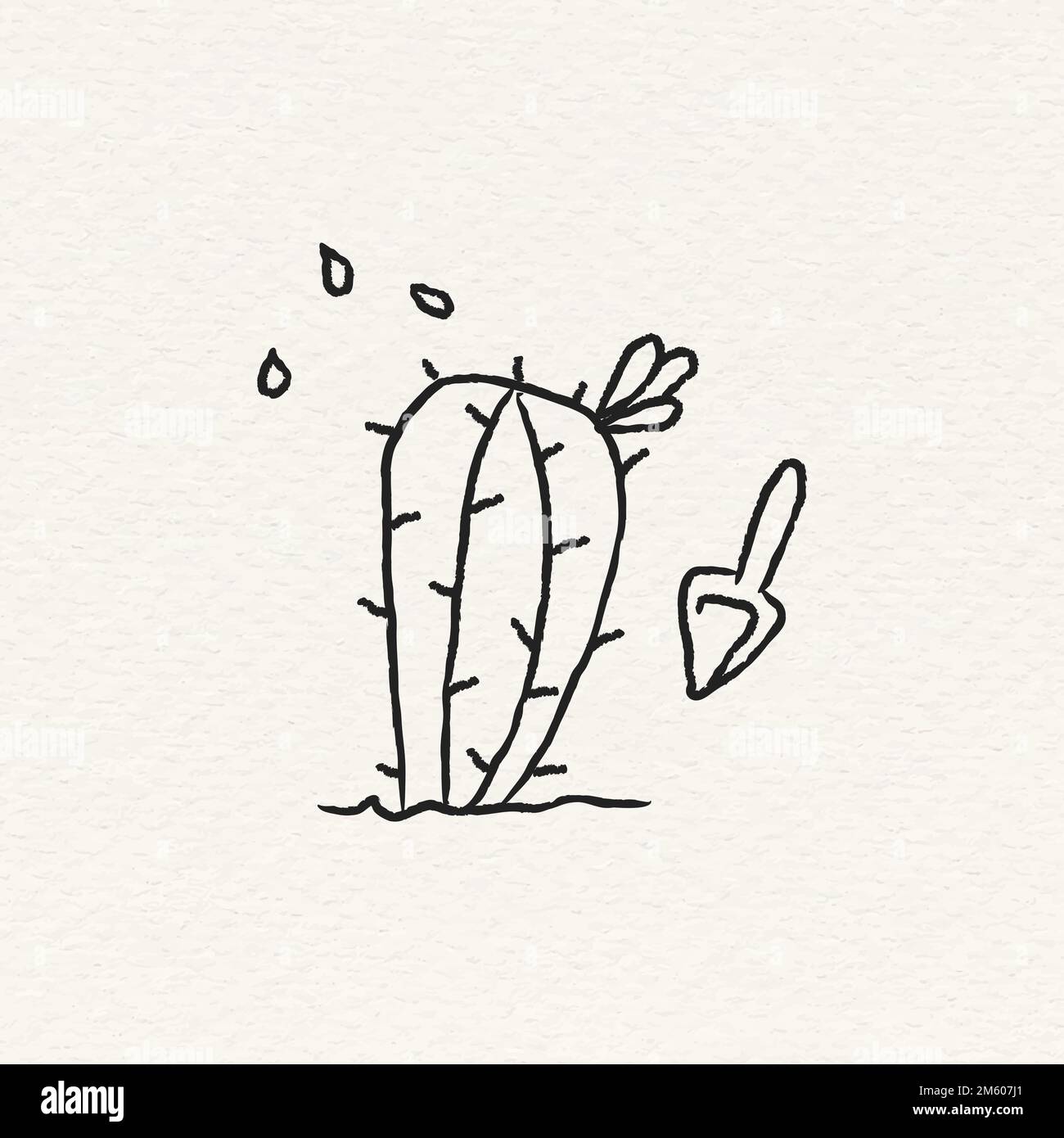 Planting cactus doodle style vector Stock Vector Image & Art - Alamy