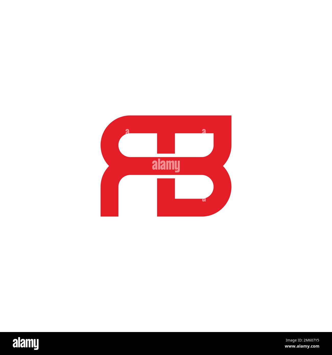 letter rb abstract overlap logo vector Stock Vector
