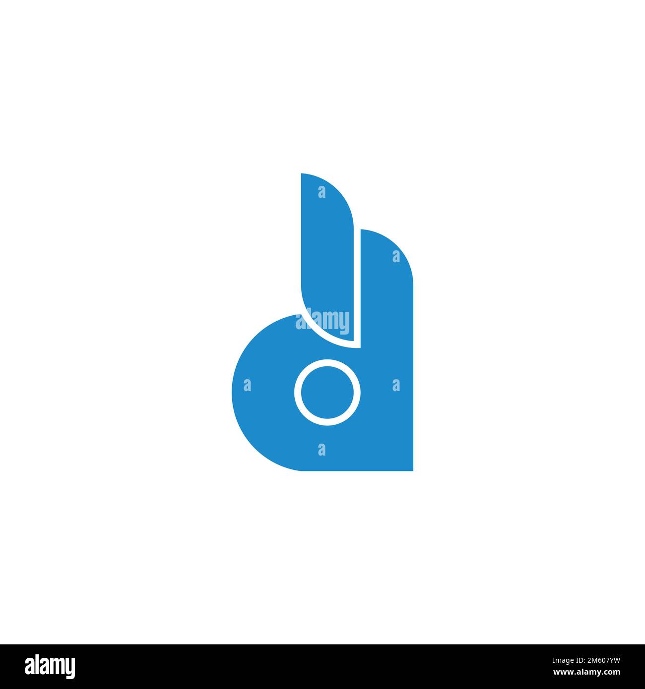 letter d exclamation design logo vector Stock Vector