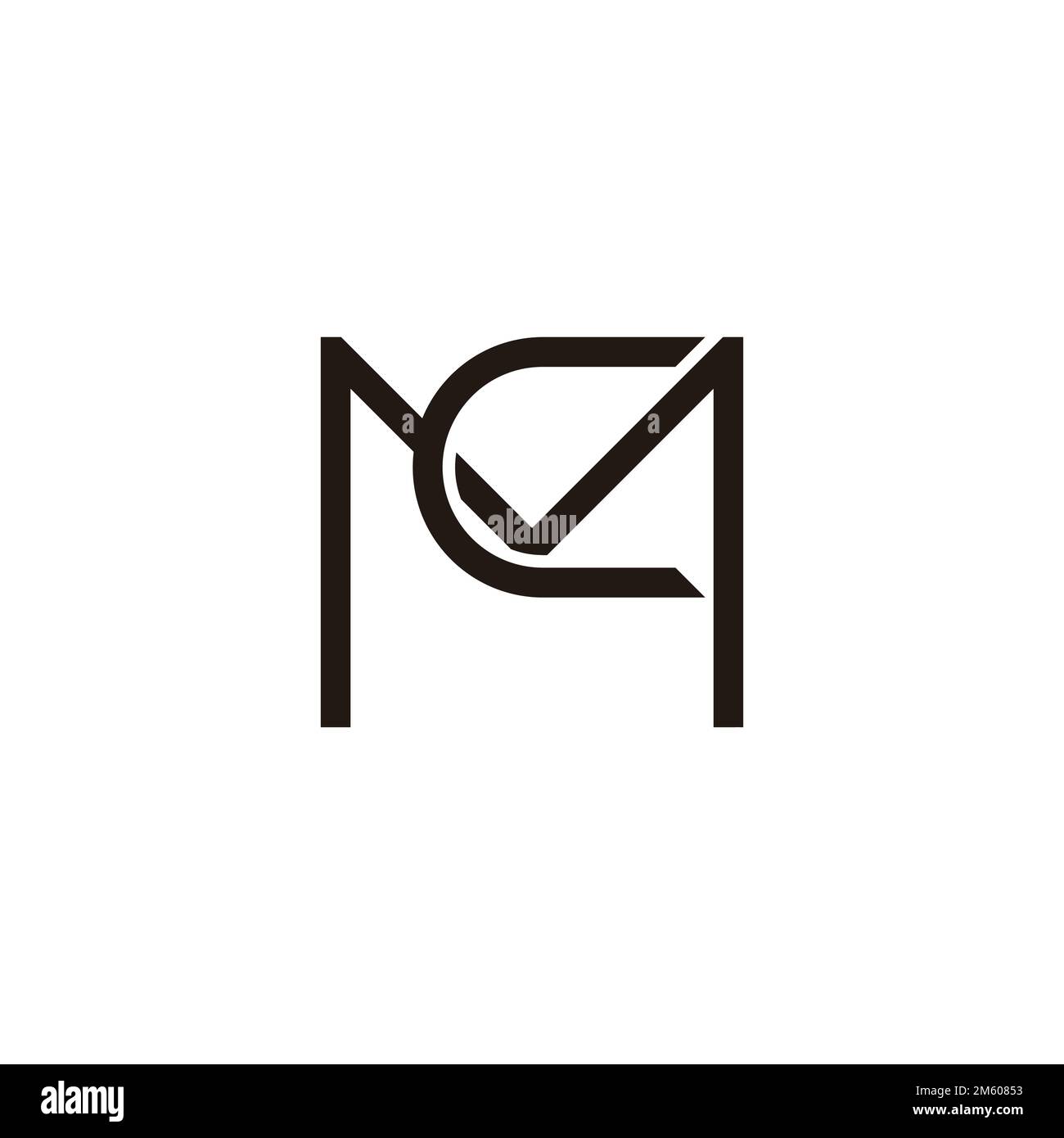 letter mq simple linked line geometric logo vector Stock Vector Image ...