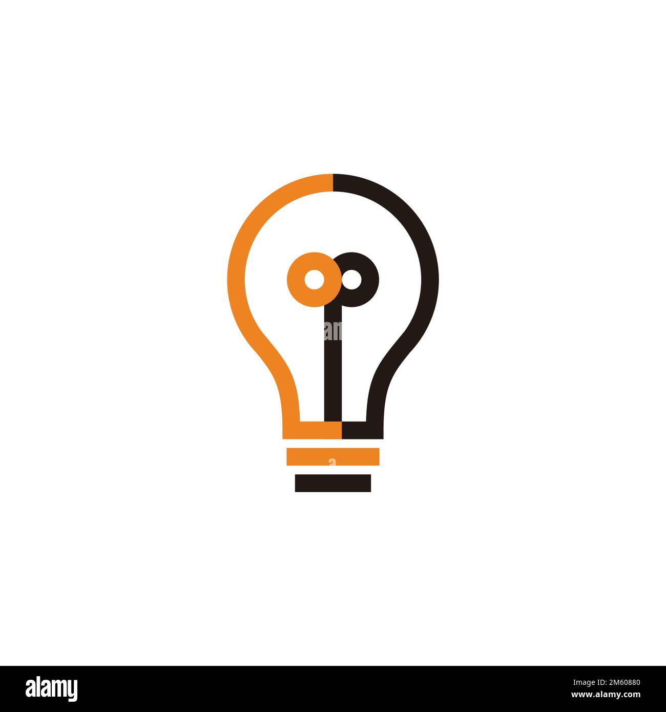 colorful light bulb line geometric logo vector Stock Vector