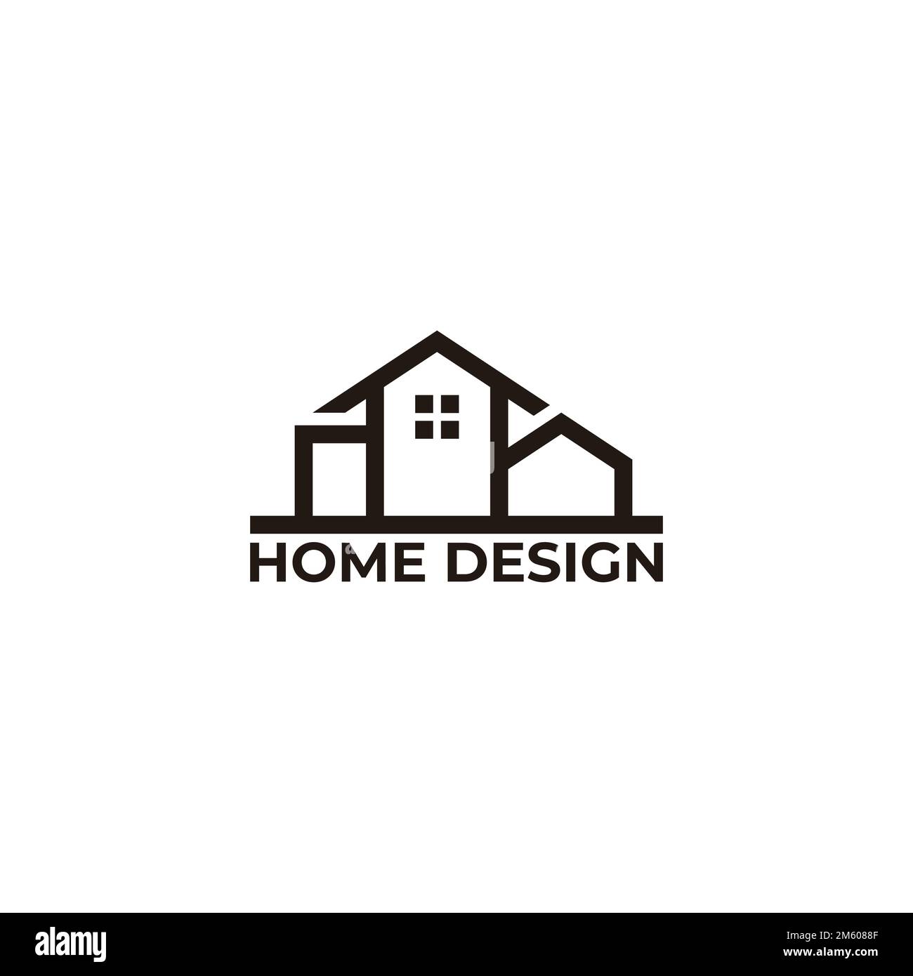 home decor design property logo vector Stock Vector
