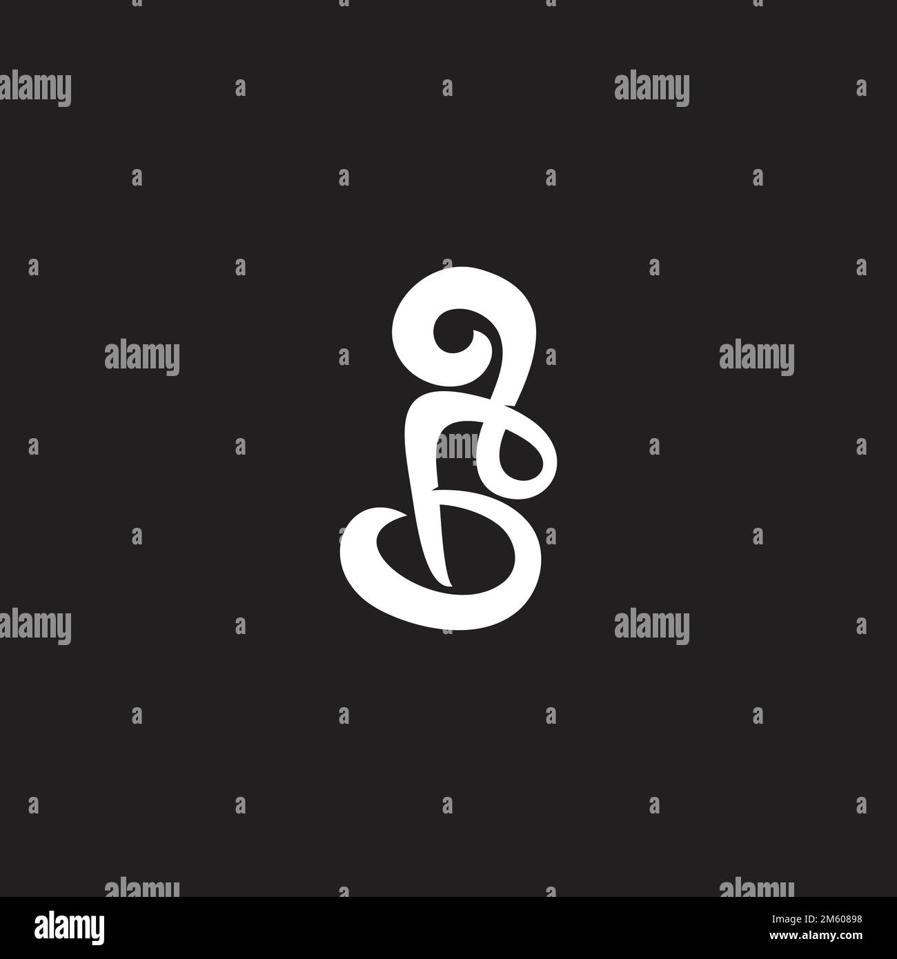 letter b r smoke shape abstract logo vector Stock Vector
