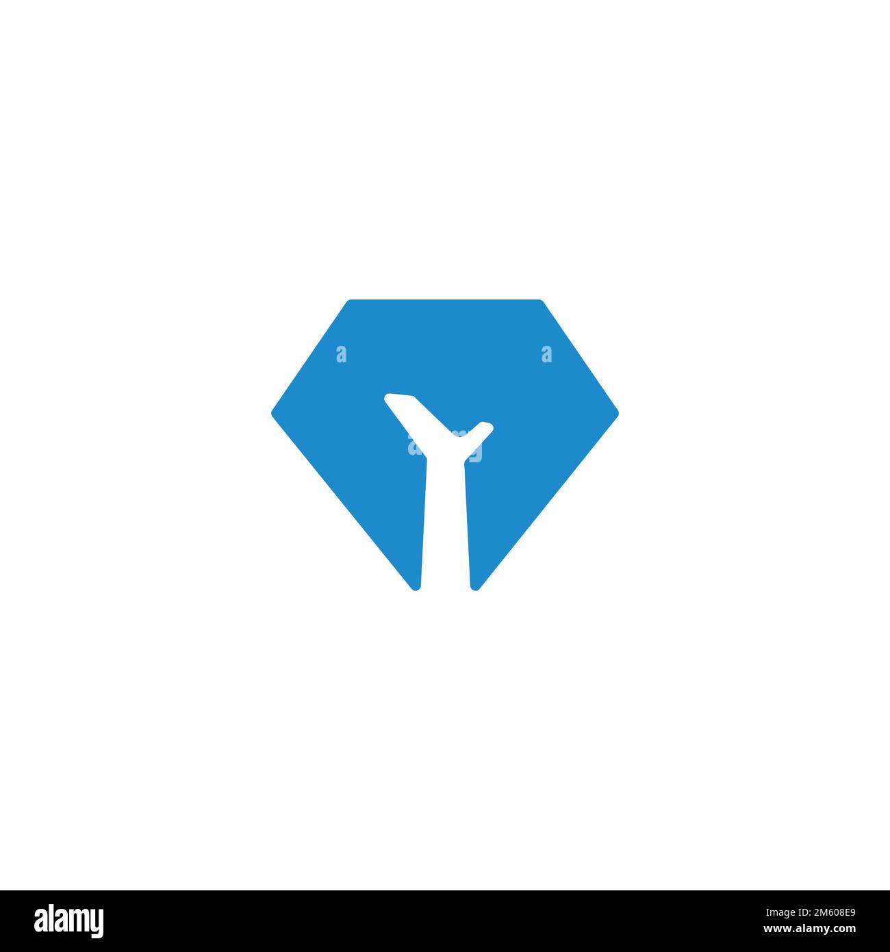 hand care blue diamond logo vector Stock Vector