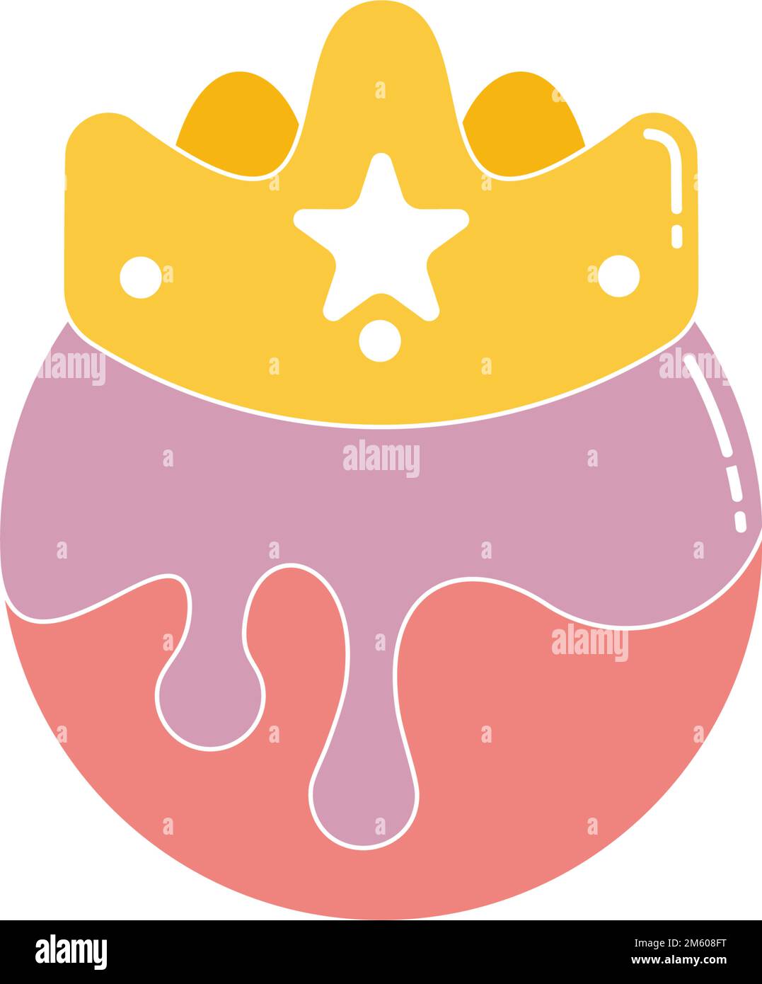 king of ice cream colorful design symbol logo vector Stock Vector Image