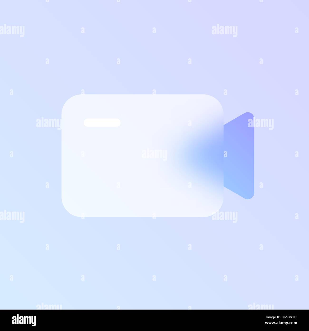 video camera glass morphism trendy style icon Stock Vector