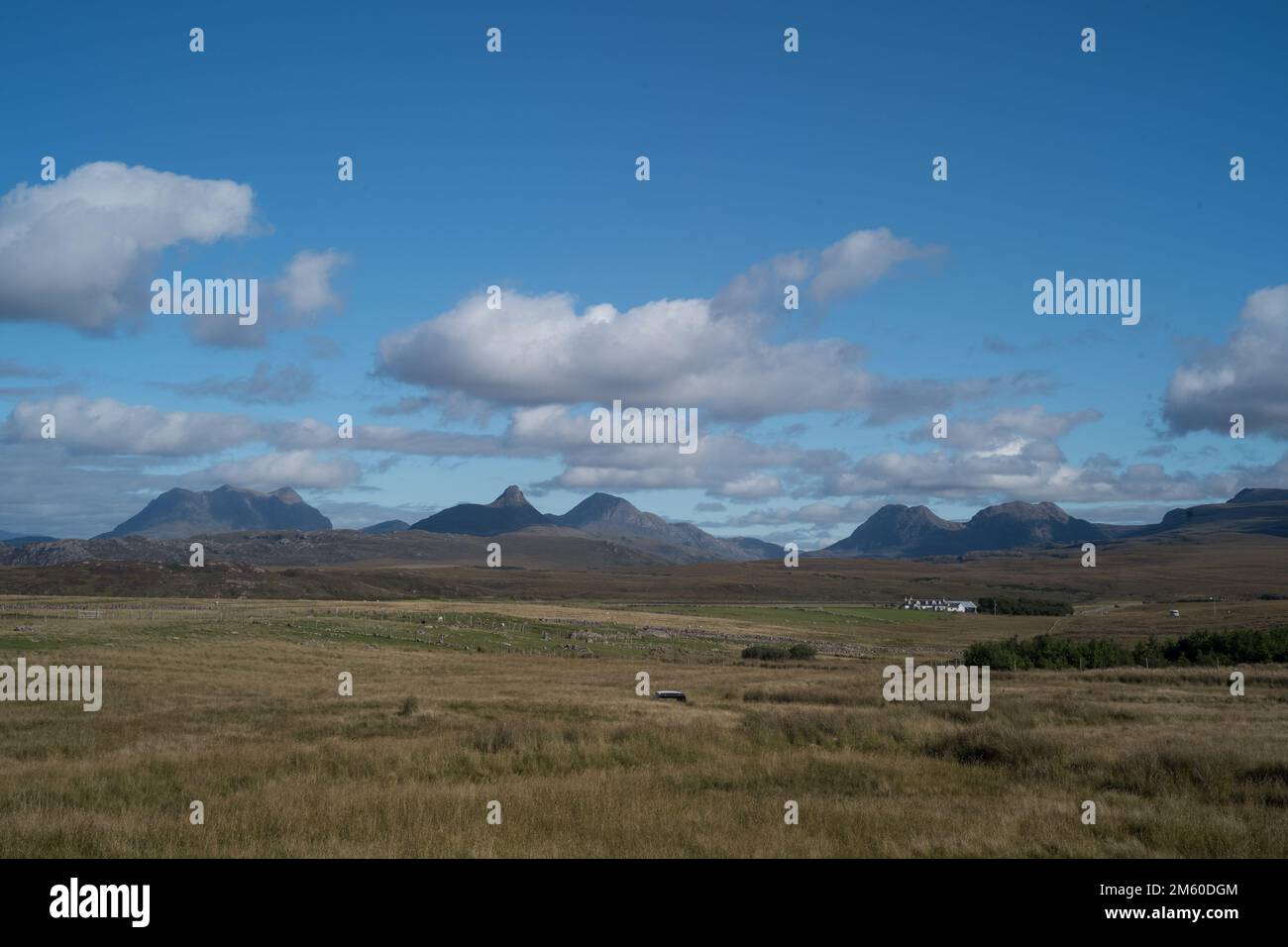 Achnahaird peninsula, Ross and Cromarty with the mountains of the North West Highland, Geopark, Scotland Stock Photo