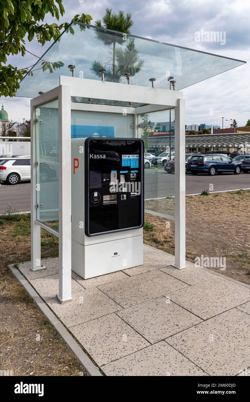 Parking payment machine, Vienna, Austria Stock Photo