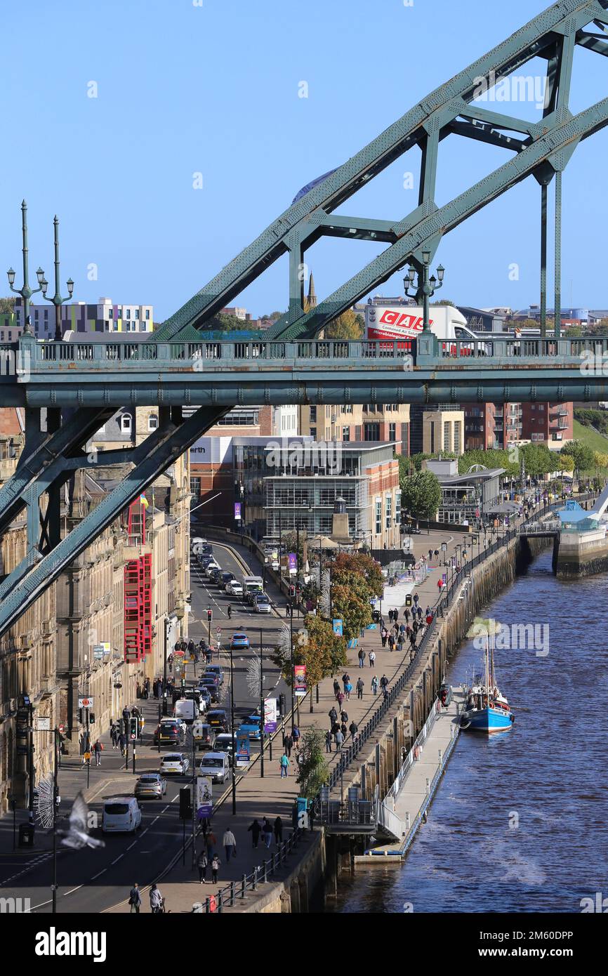 Tyne Bridges Newcastle Quayside Stock Photo