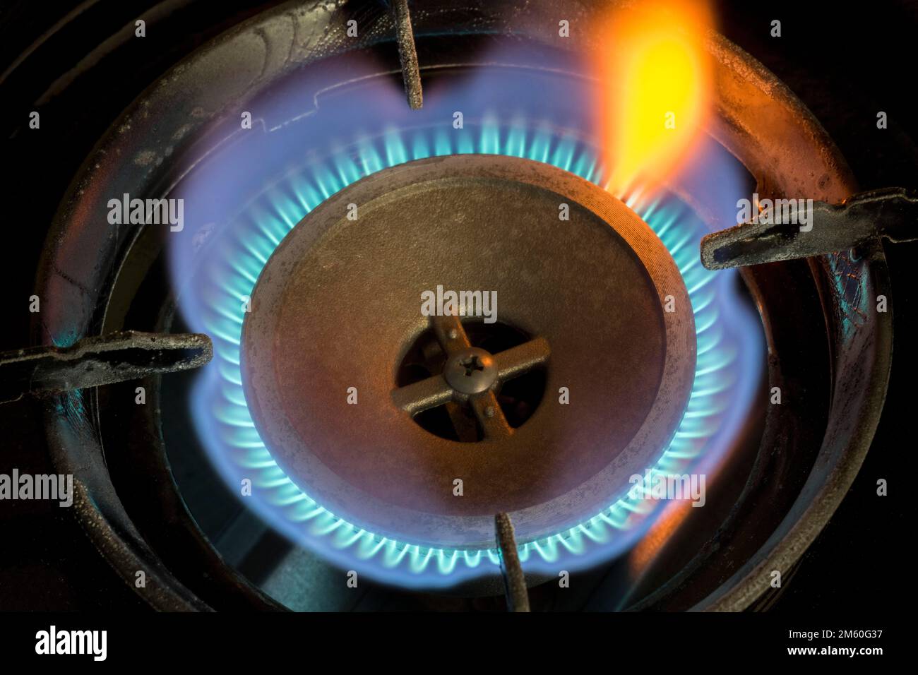 Symbolic image, gas cooker, gas price, gas price increase, energy, energy costs, gas flame Stock