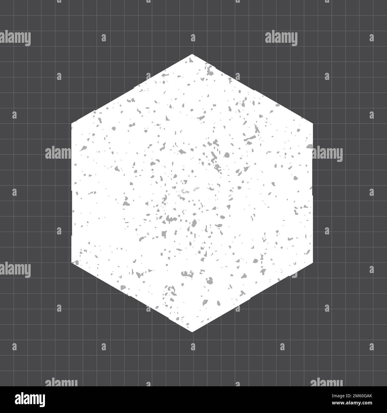 White geometric hexagon shape on a black background vector Stock Vector ...