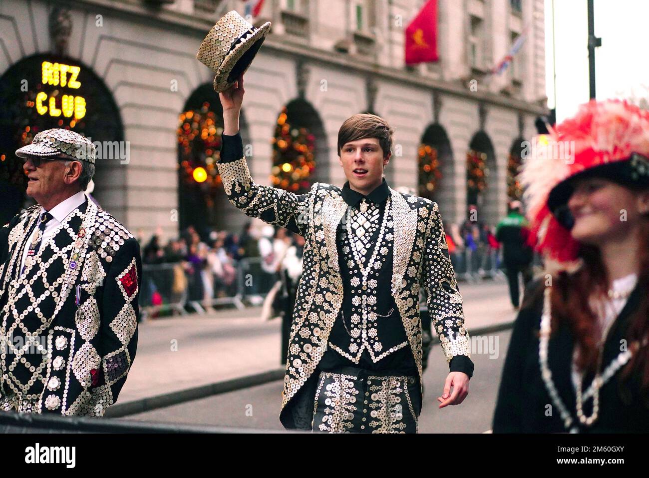 Performers during the New Year's Day Parade in London. Picture date