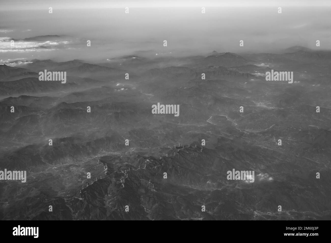 Foggy coastal view Black and White Stock Photos & Images - Alamy