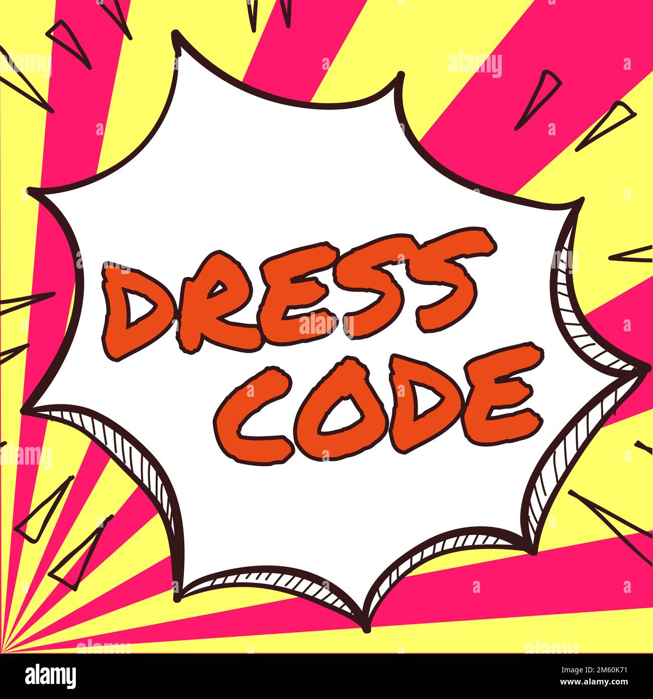 Handwriting text Dress Code. Word Written on an accepted way of